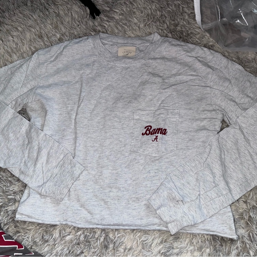 Gray, long sleeve university of Alabama shirt